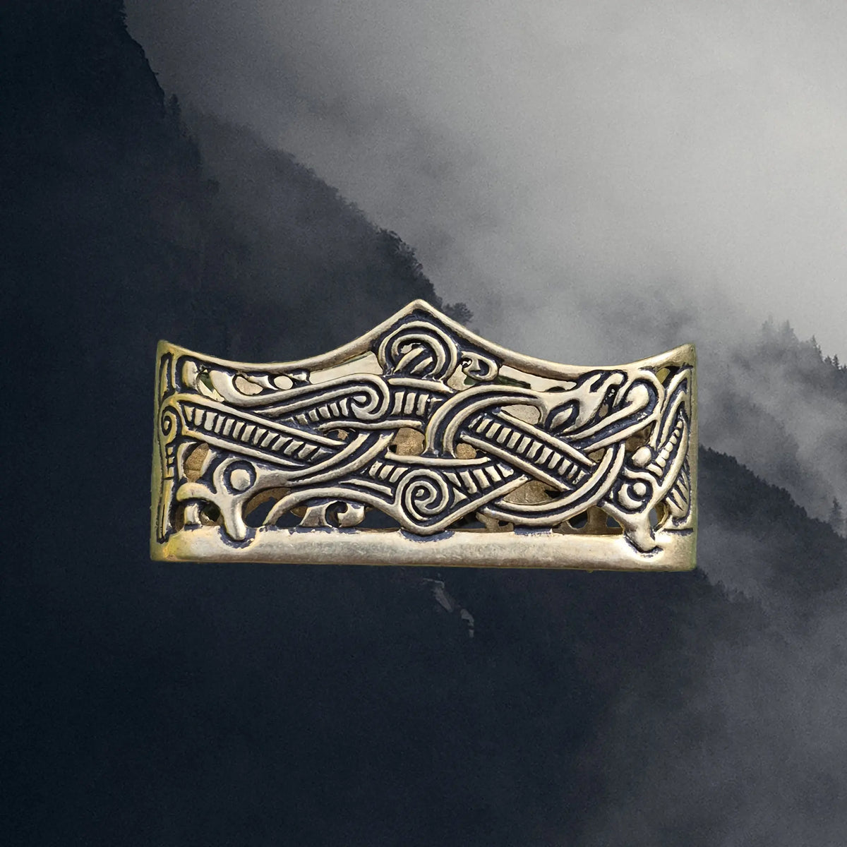 Viking Age Bronze Scabbard Mouth in Jelling Style - 10th Century
