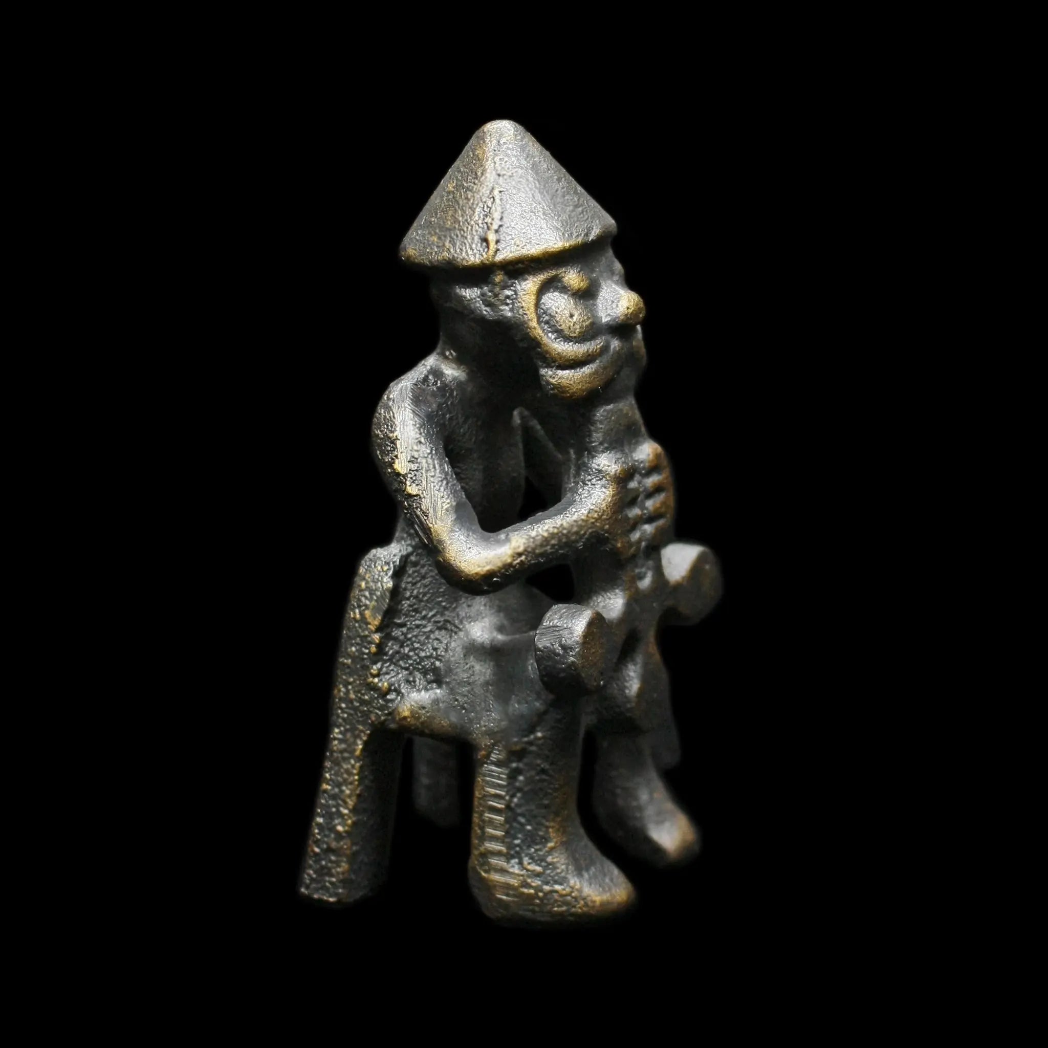 Statue of the Norse God Thor in Solid Bronze - Right Side View