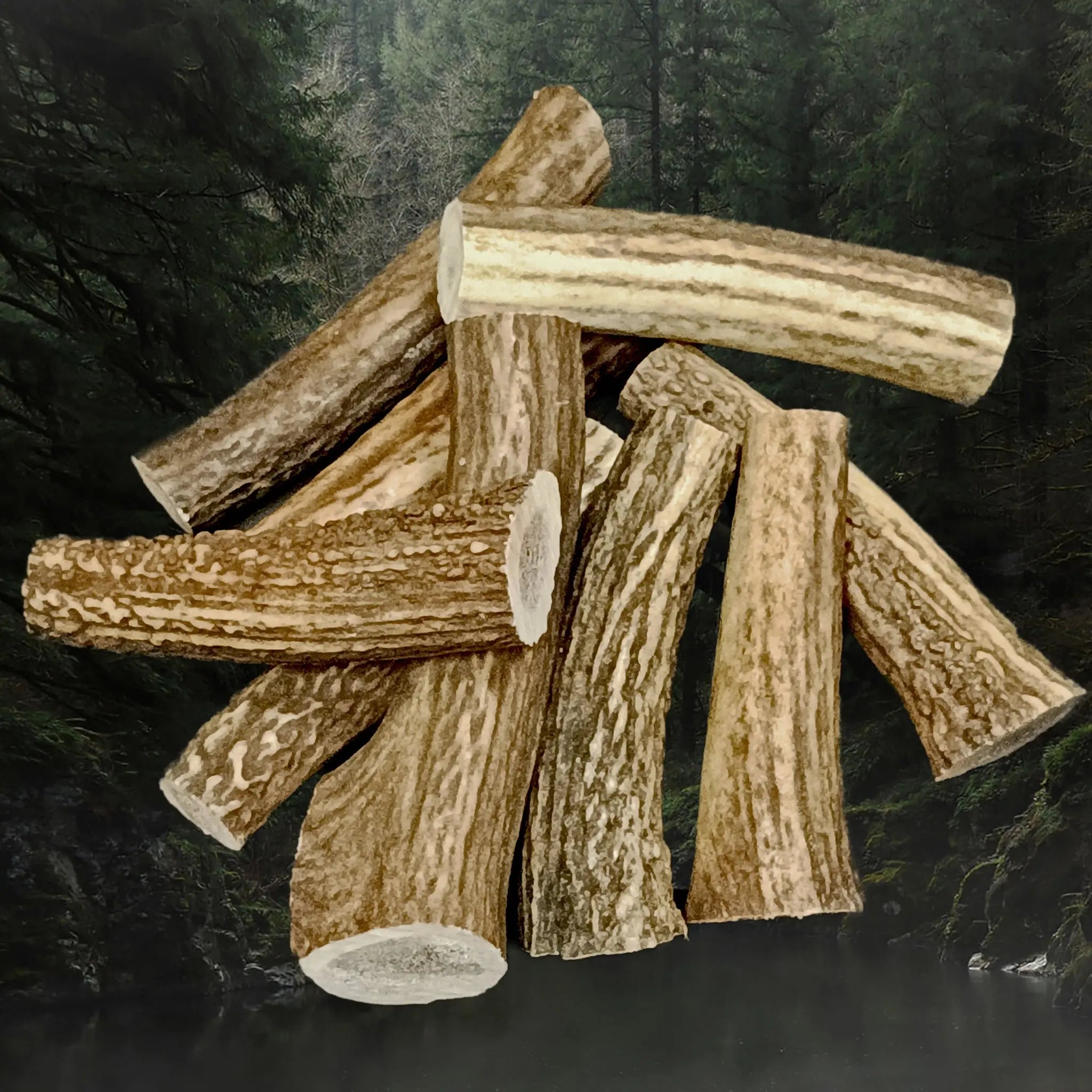 Scottish Stag Antler Rolls in Pile