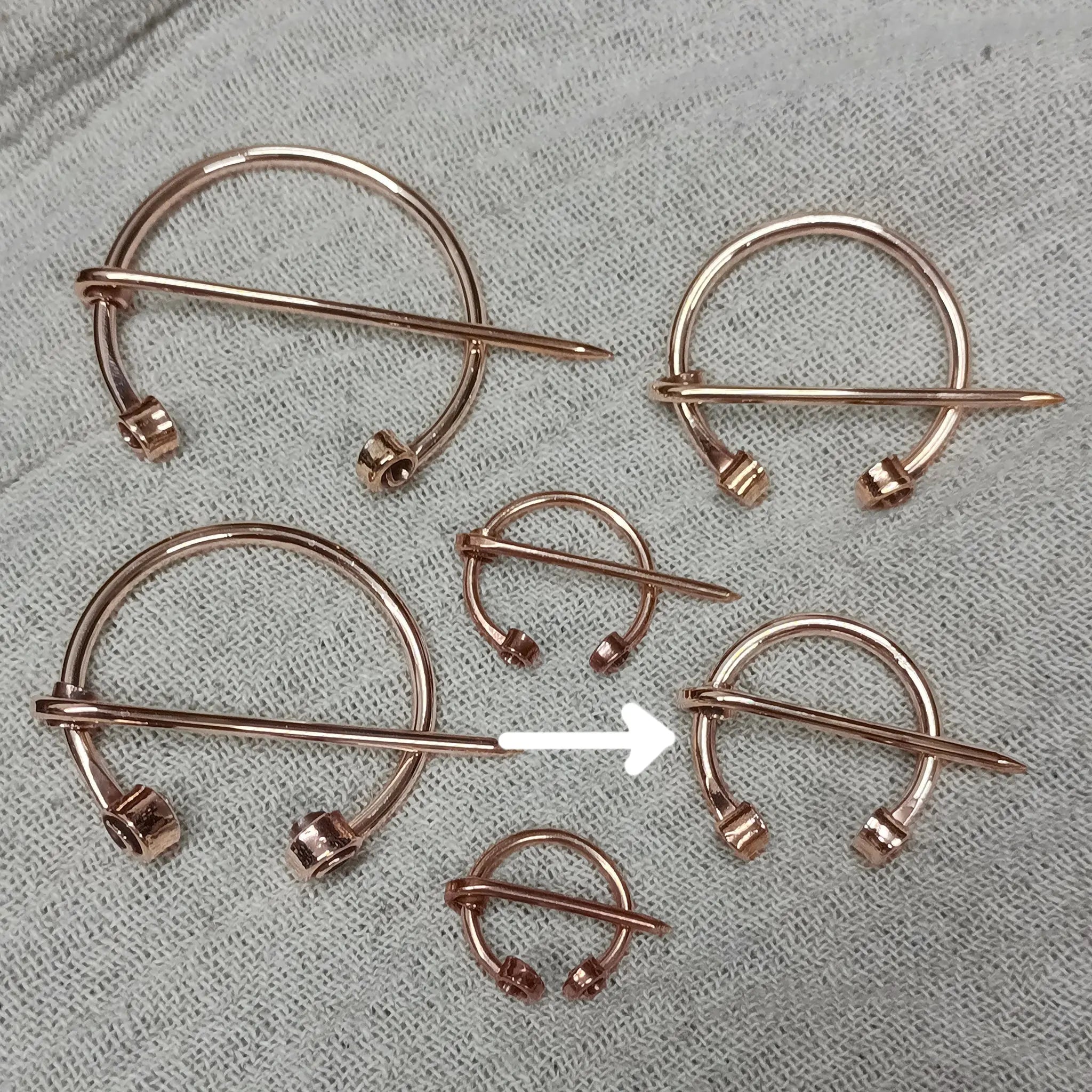 Bronze Clothes Pin / Cloak Pin / Fibula - 30mm Diameter