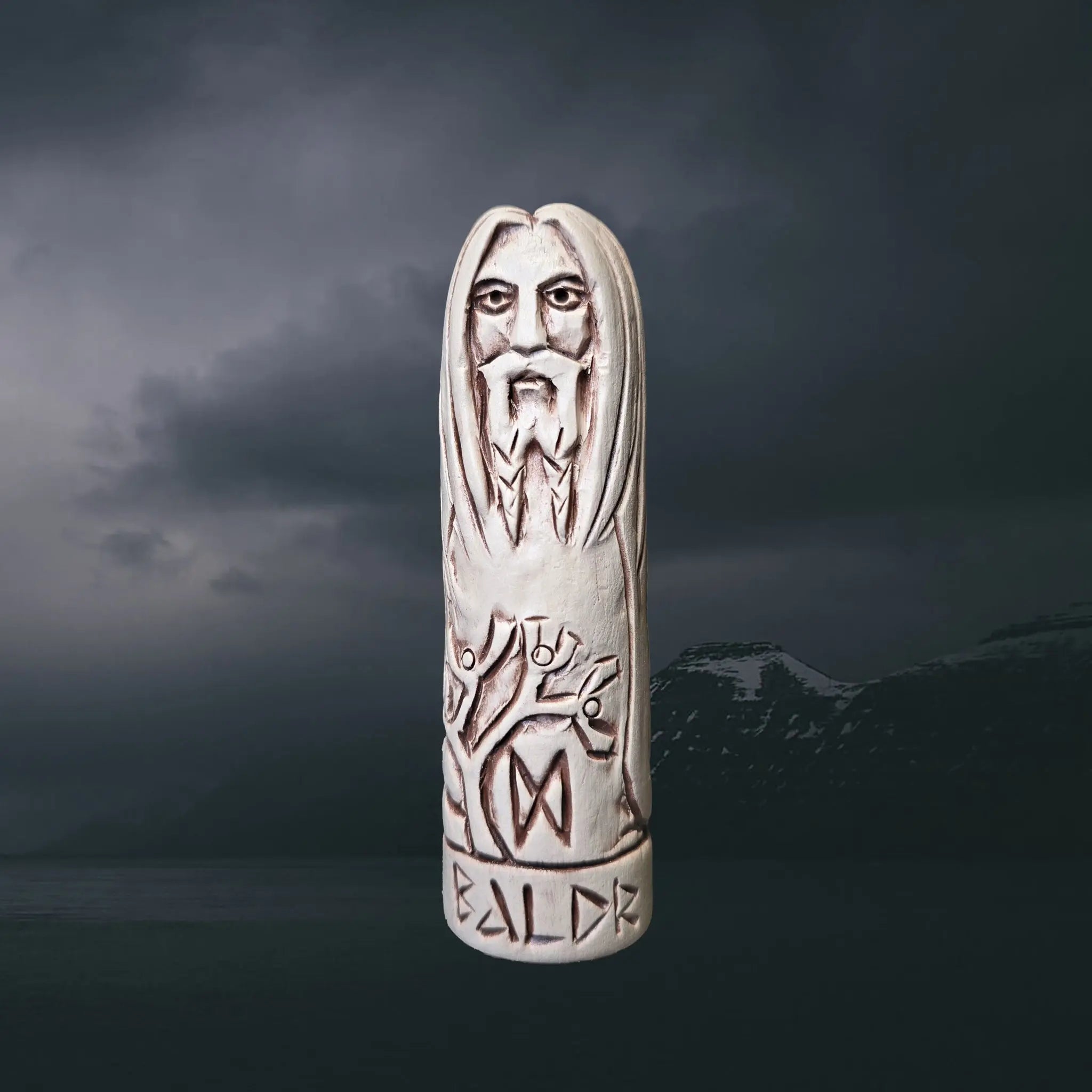 Statuette of the Norse God Baldr in Hand-Crafted Clay