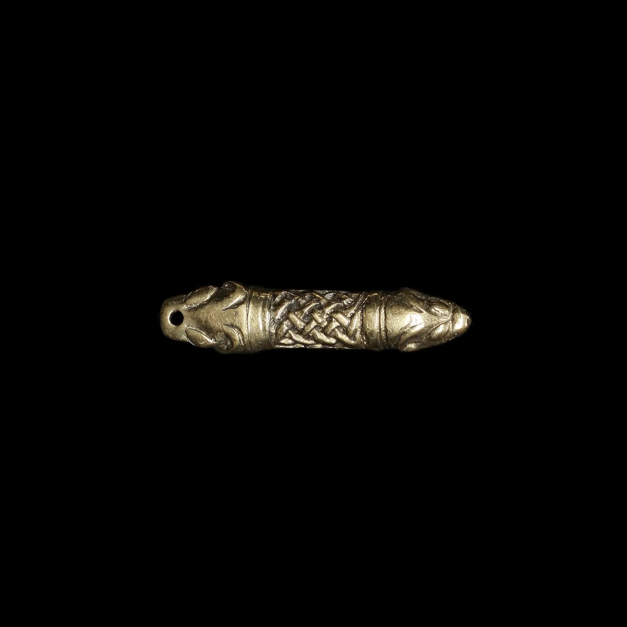 Small Bronze Swedish Viking Strap End