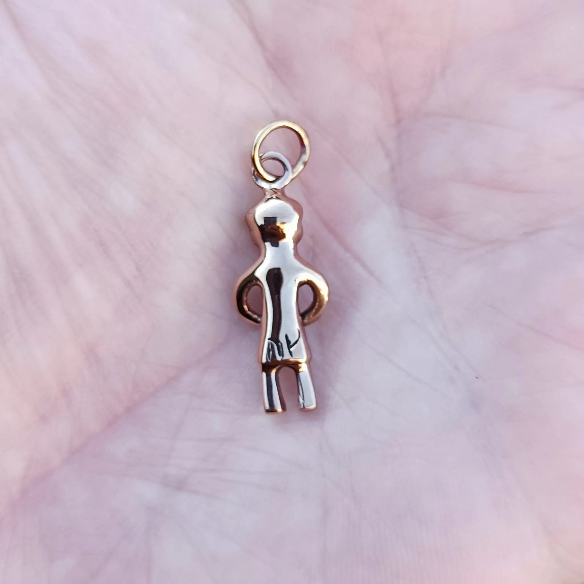Bronze Odin Pendant from Lund on Hand - Back View